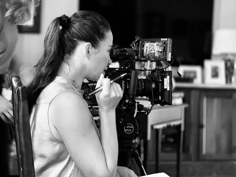 Documentary profile layout of filmmaker Laura Warner.