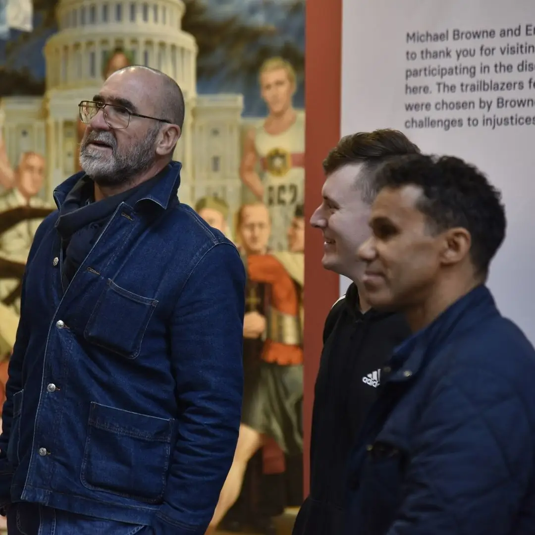 Eric Cantona and Michael J Browne.