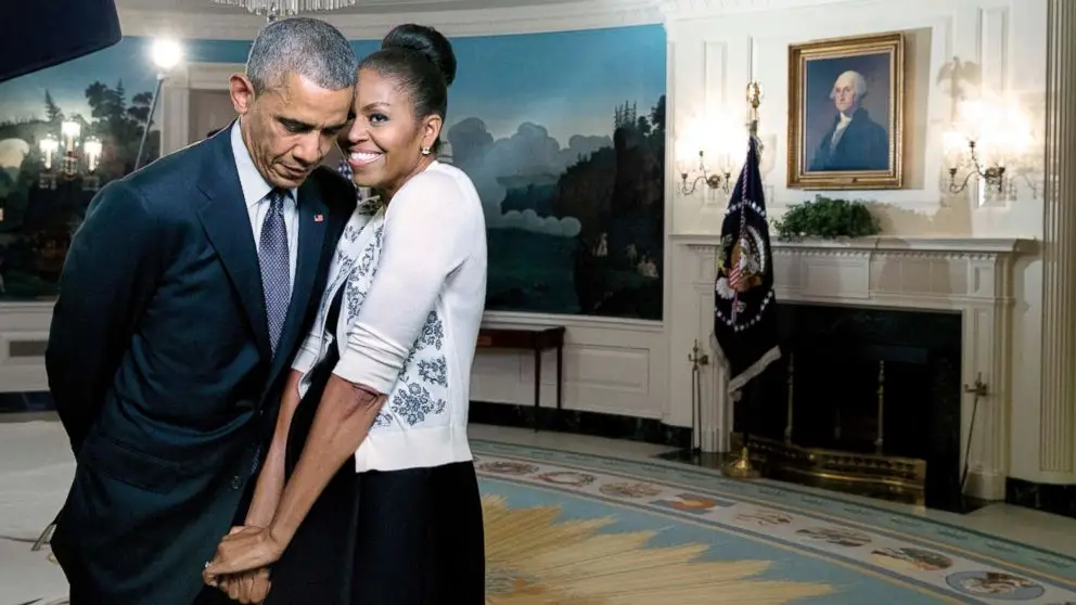 Michelle in the Oval Office.
