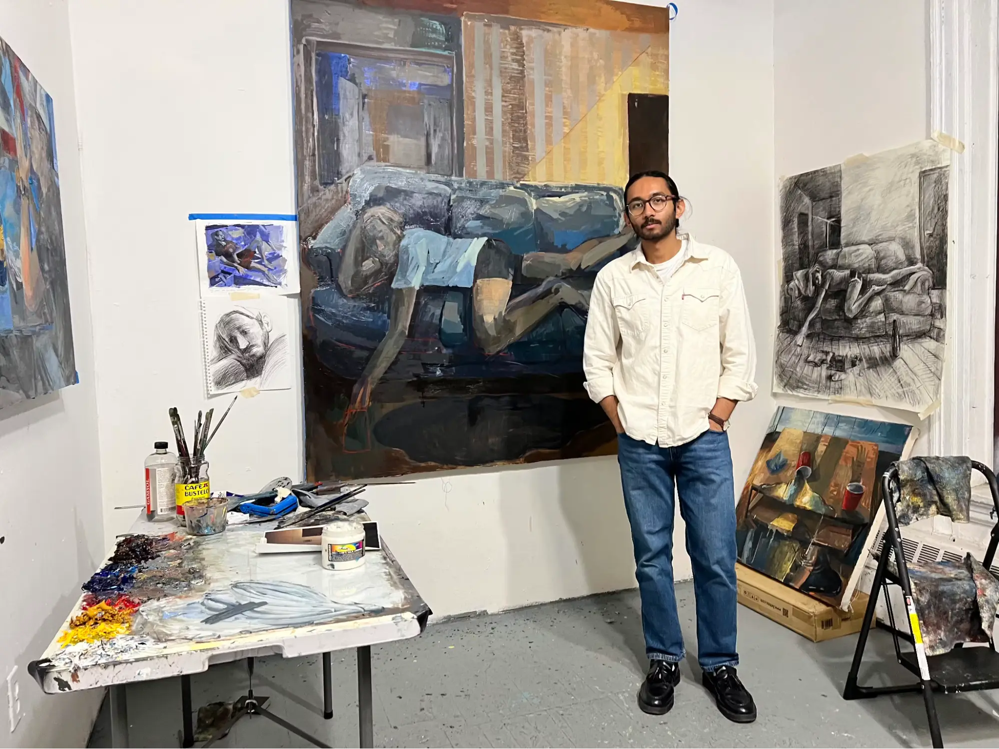 Painting in Providence, Rhode Island, USA