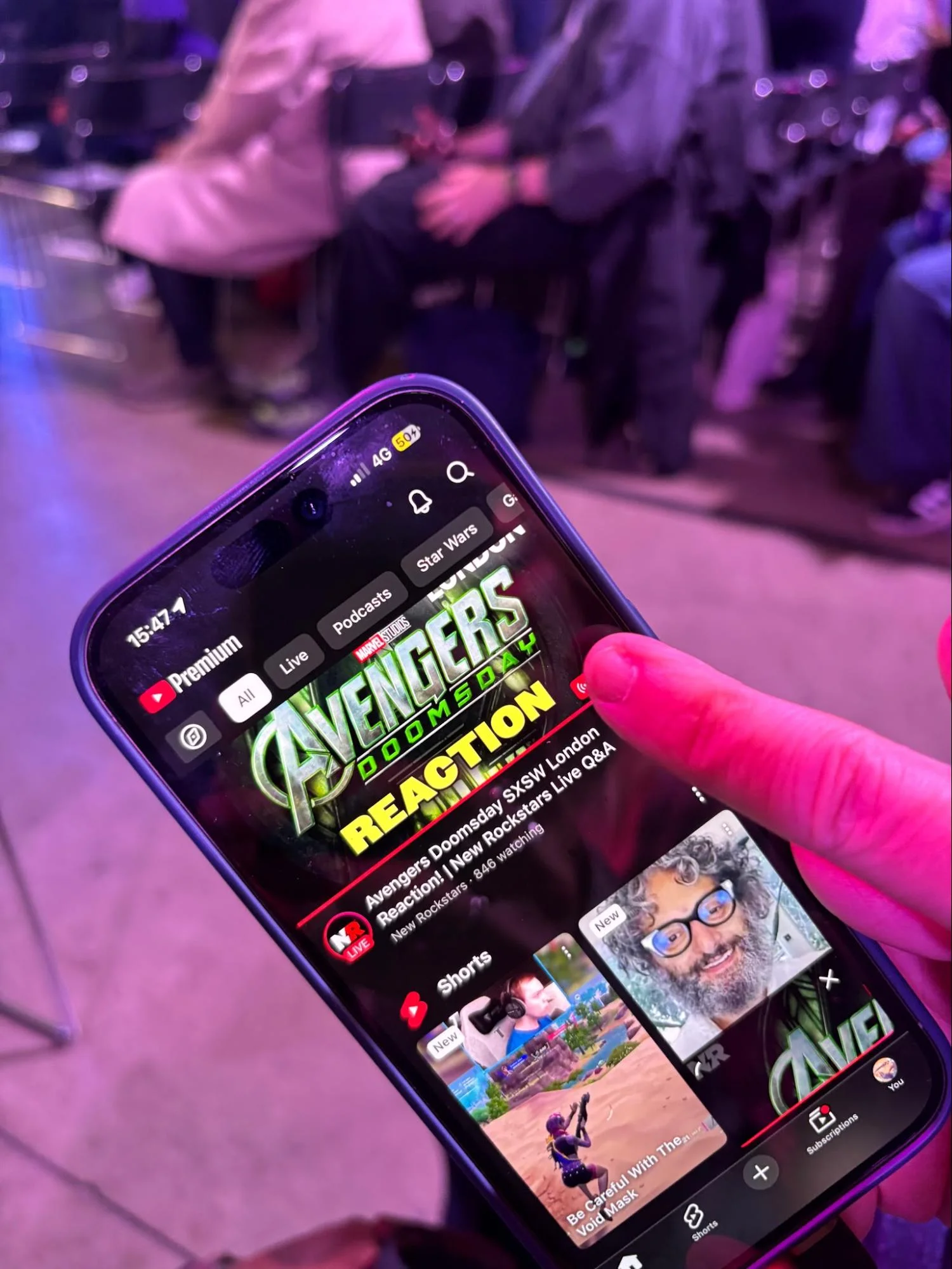 Avengers smartphone video view.
